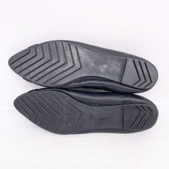Me Too Women's Black Leather Reign Flat Nappa Size 8.5M - Picture 7 of 15